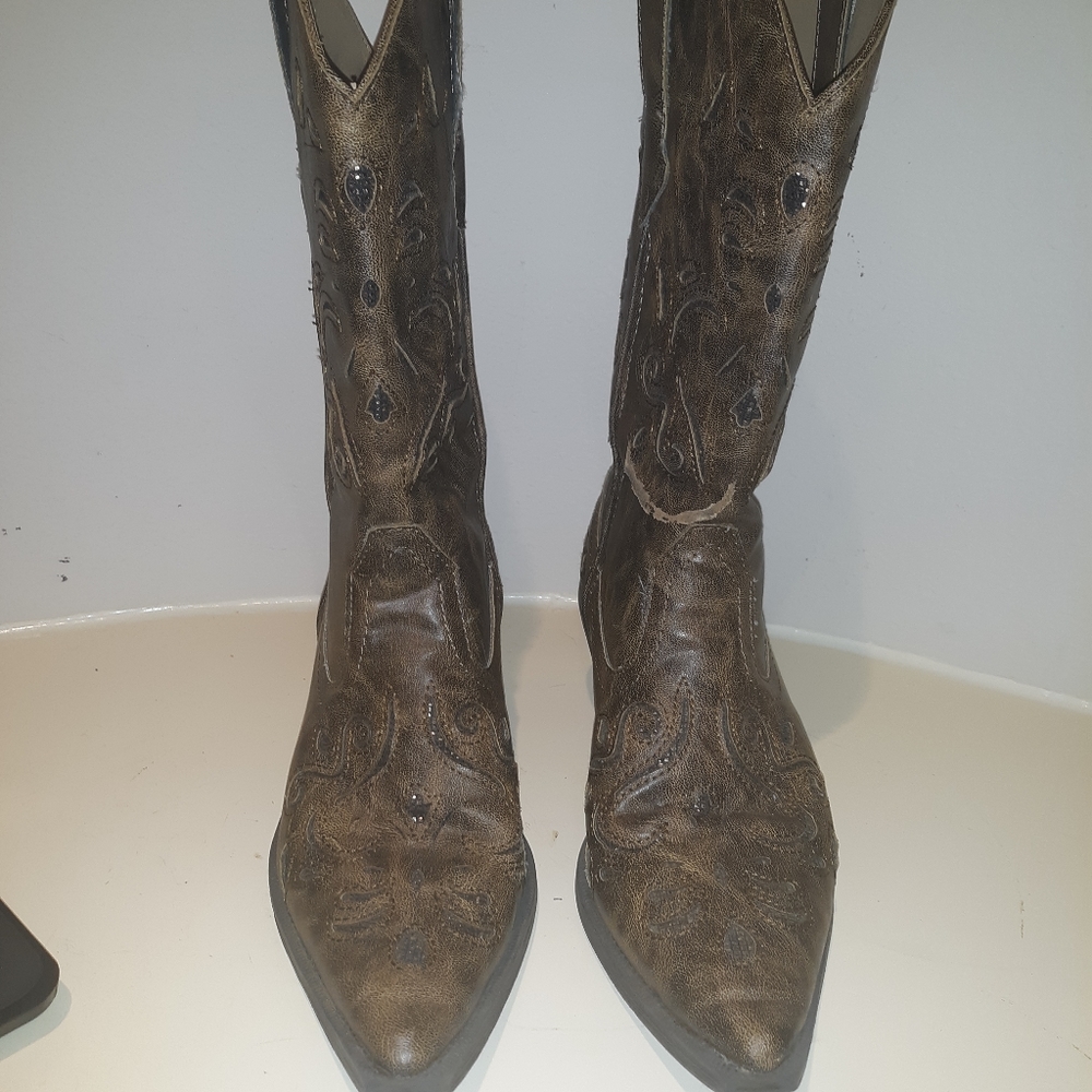 Roper women's glitter underlay boot